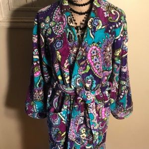 Vera Bradley Beautiful Plush Paisley Print Robe